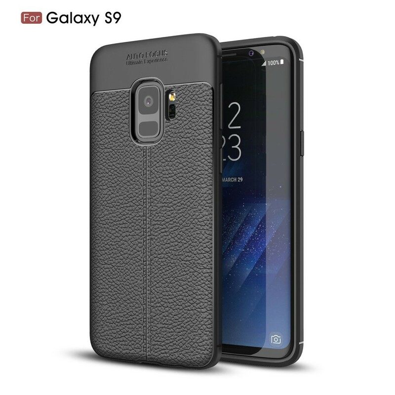 Kuori Samsung Galaxy S9 Double Line Litchi Leather Effect