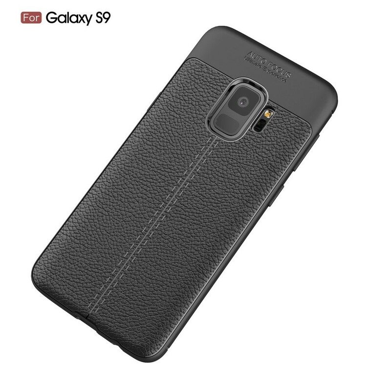 Kuori Samsung Galaxy S9 Double Line Litchi Leather Effect