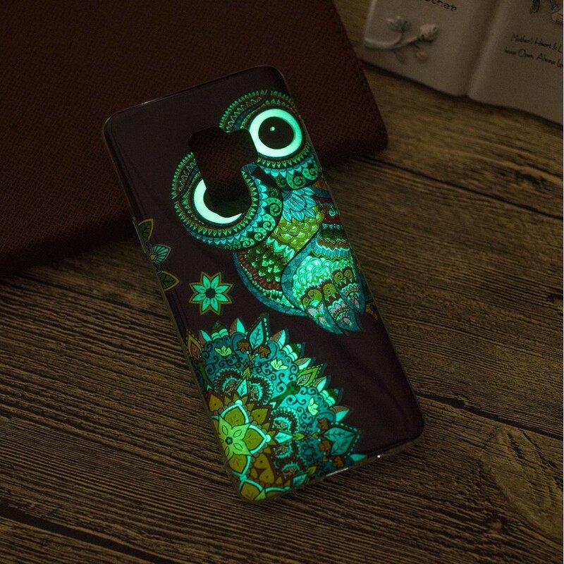 Kuori Samsung Galaxy S9 Owl Fluoresoiva Mandala