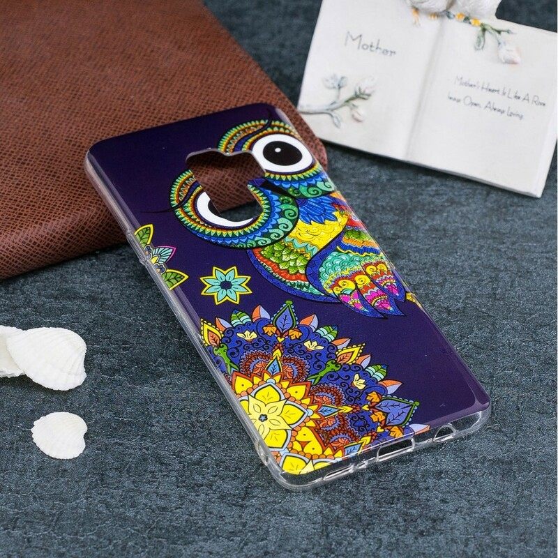 Kuori Samsung Galaxy S9 Owl Fluoresoiva Mandala