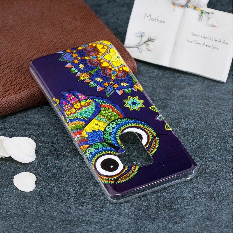 Kuori Samsung Galaxy S9 Owl Fluoresoiva Mandala