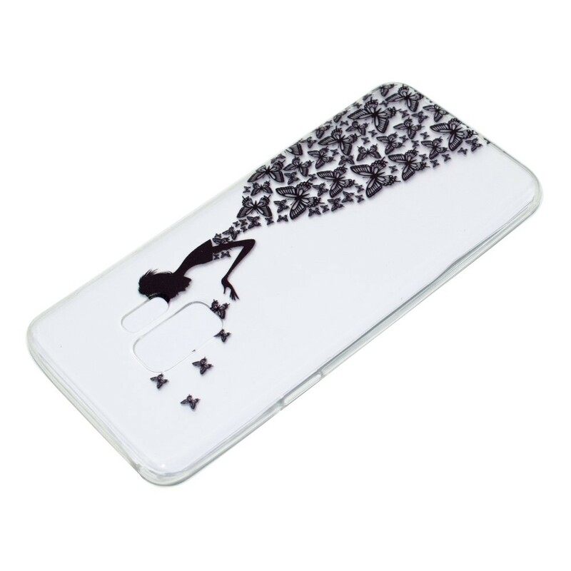 Kuori Samsung Galaxy S9 Transparent Butterflies Mekko