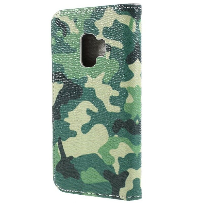 Nahkakotelo Samsung Galaxy S9 Military Camouflage