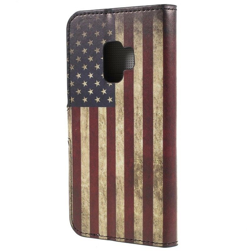 Nahkakotelo Samsung Galaxy S9 Usa Lippu