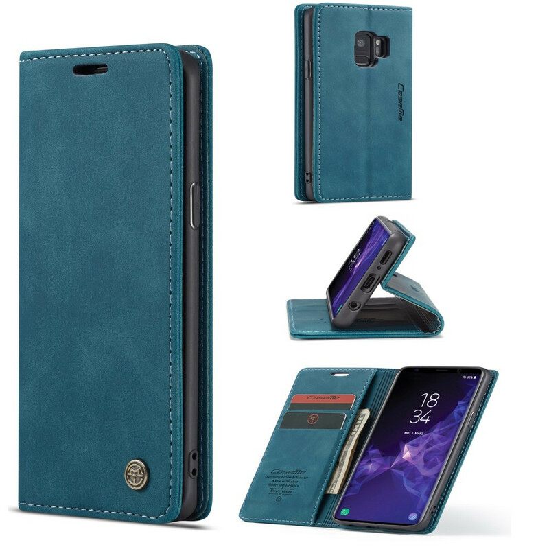 Puhelinkuoret Samsung Galaxy S9 Kotelot Flip Caseme Keinonahka