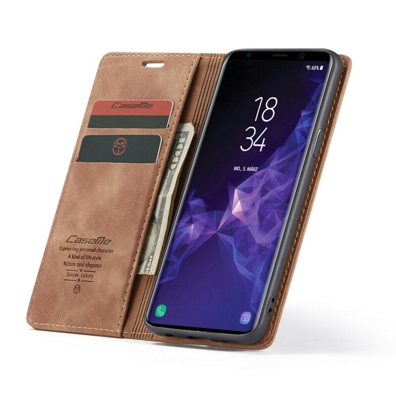 Puhelinkuoret Samsung Galaxy S9 Kotelot Flip Caseme Keinonahka