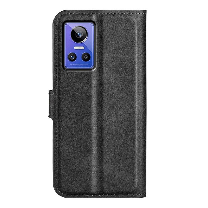 Flip Case Realme GT Neo 3 Keinonahkaa Ja Silikonia