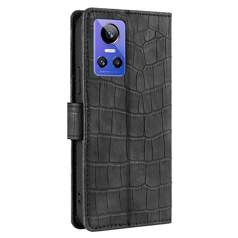 Nahkakotelo Realme GT Neo 3 Crocodile Texture