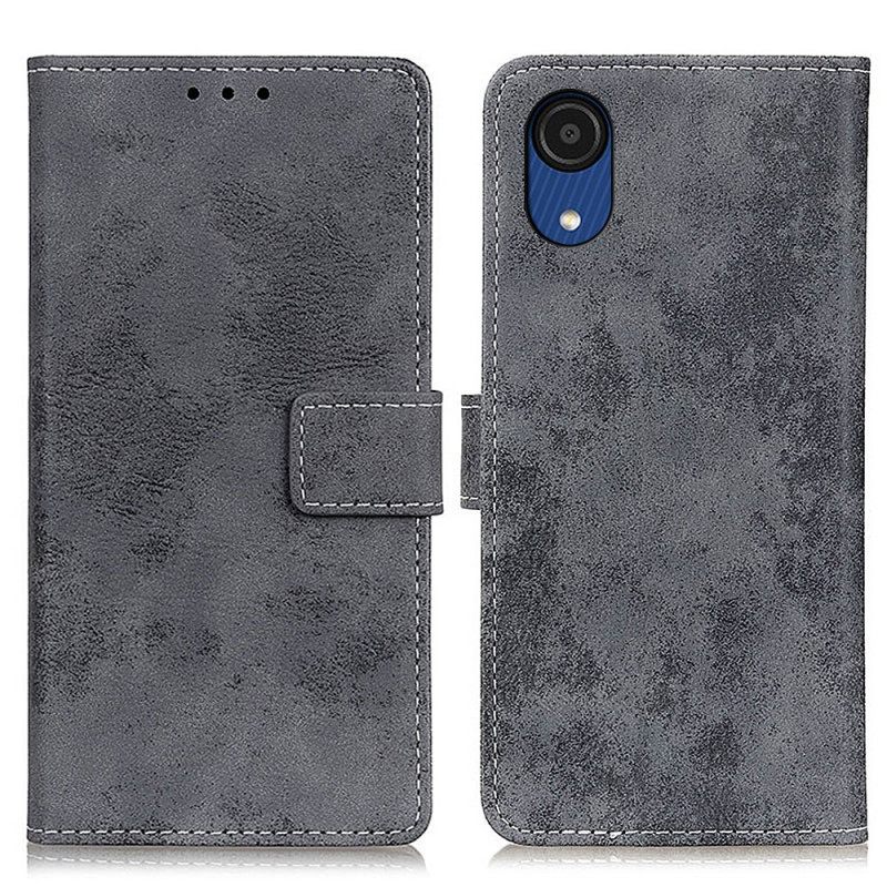 Kotelot Samsung Galaxy A03 Core Vintage Leather Effect