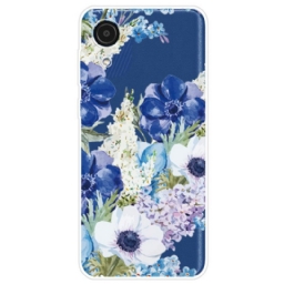 Kuori Samsung Galaxy A03 Core Watercolour Blue Flowers