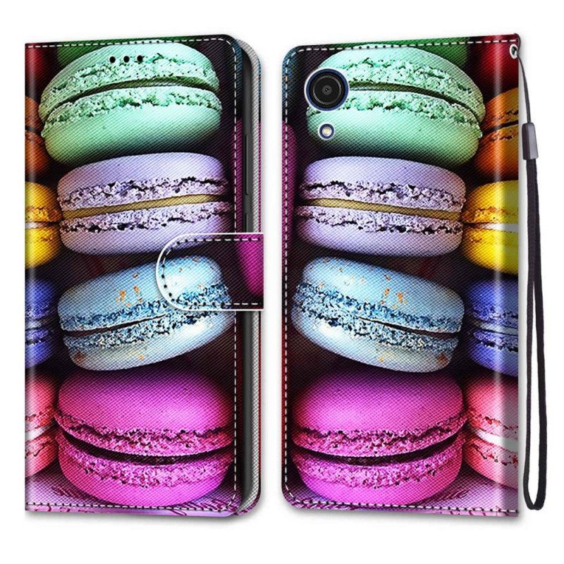 Nahkakotelo Samsung Galaxy A03 Core Macarons