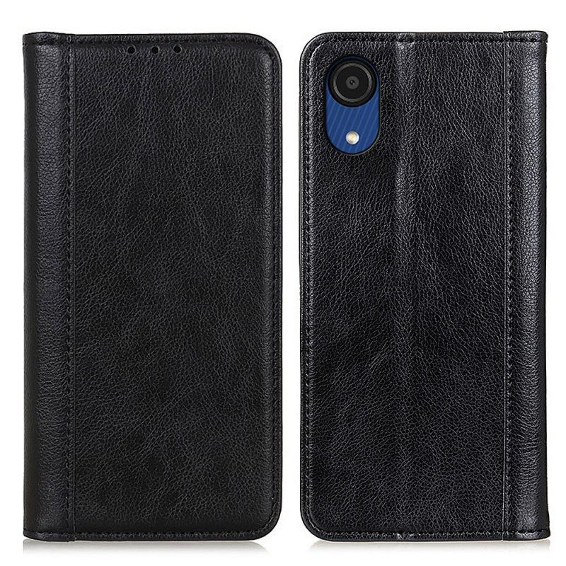 Puhelinkuoret Samsung Galaxy A03 Core Kotelot Flip Elegance Split Litchi Leather