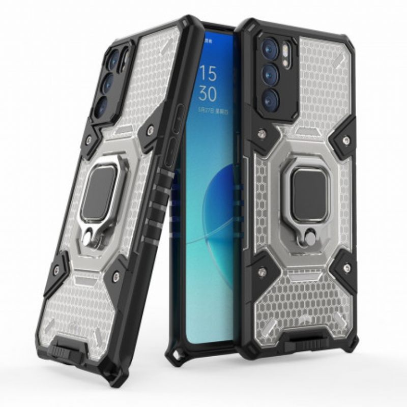 Case Oppo Reno 6 5G Honeycomb Renkaalla