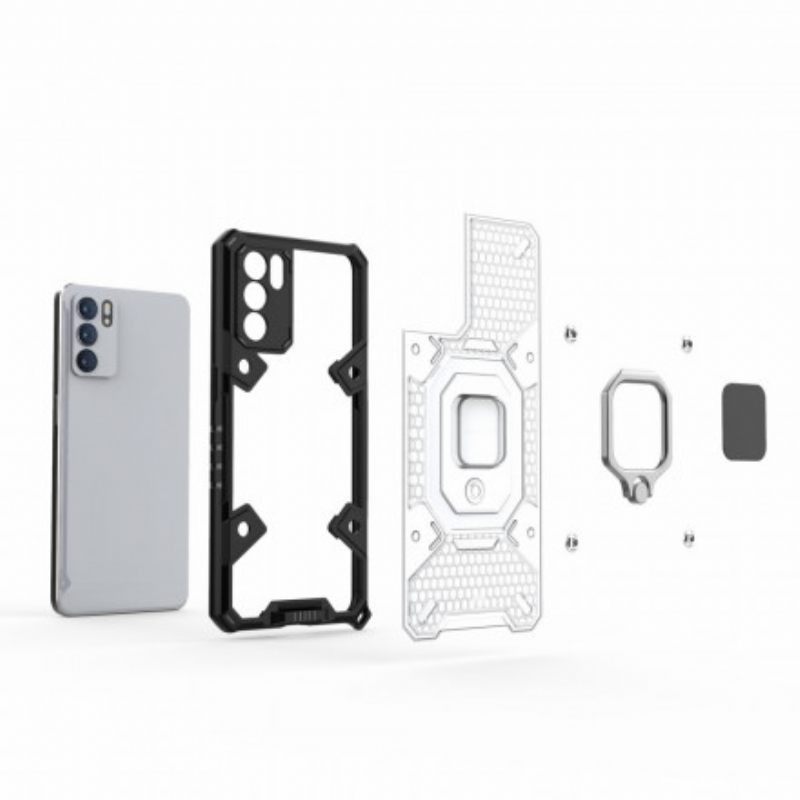 Case Oppo Reno 6 5G Honeycomb Renkaalla