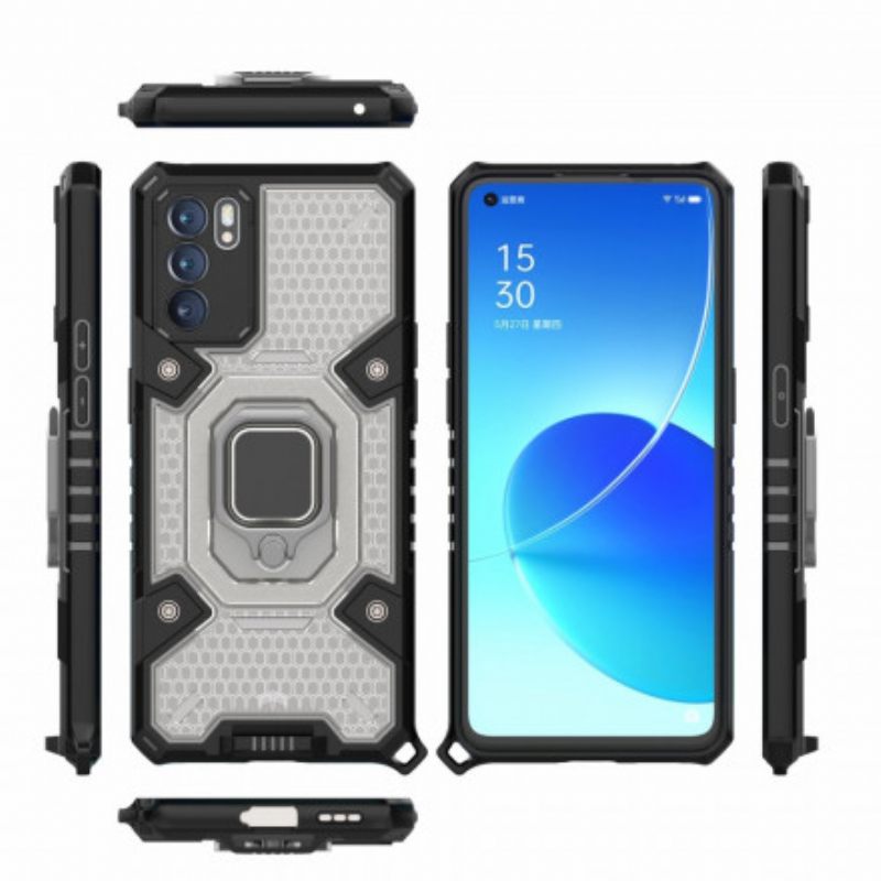 Case Oppo Reno 6 5G Honeycomb Renkaalla