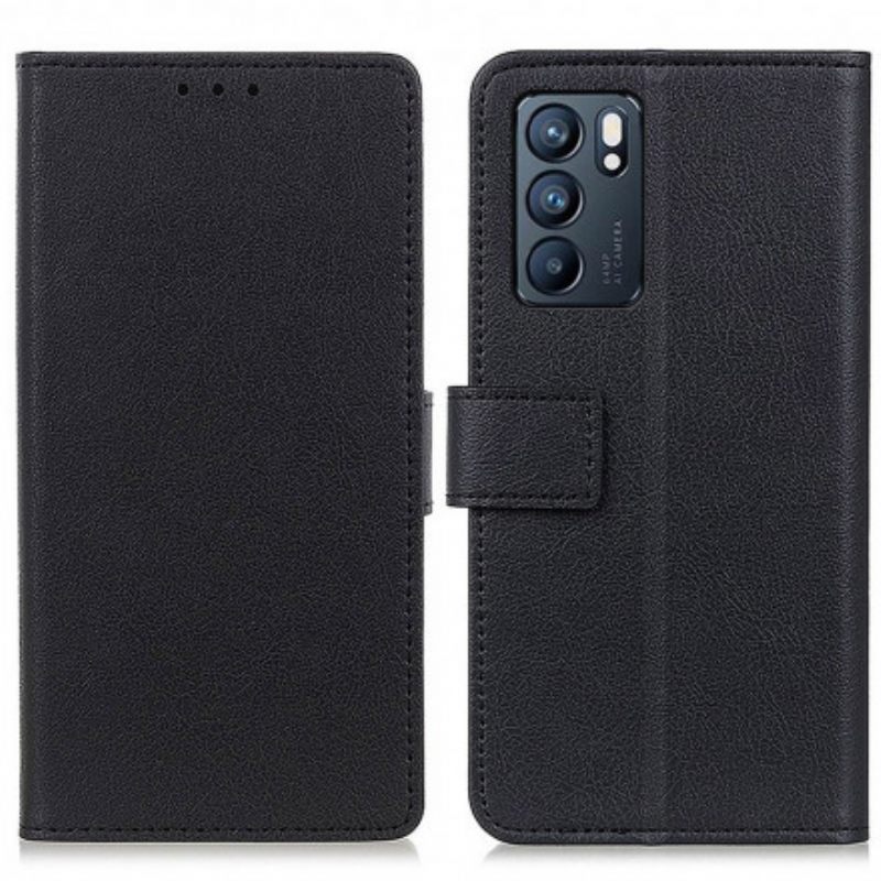 Flip Case Oppo Reno 6 5G Simple Classic Leather Effect