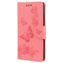 Kotelot Oppo Reno 6 5G Suojaketju Kuori Splendid Butterflies Hihnalla