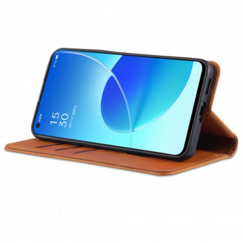 Puhelinkuoret Oppo Reno 6 5G Kotelot Flip Style Leather Azns