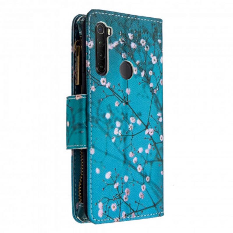 Flip Case Xiaomi Redmi Note 8T Vetoketjullinen Puutasku