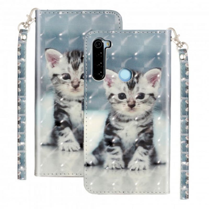 Kotelot Xiaomi Redmi Note 8T Suojaketju Kuori Kitten Light Strap Kohdevalot