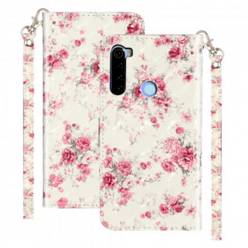 Kotelot Xiaomi Redmi Note 8T Suojaketju Kuori Strap Light Spot Flowers