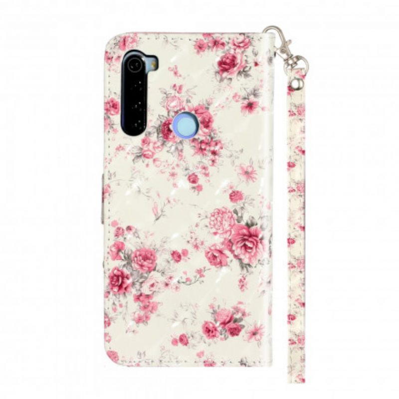 Kotelot Xiaomi Redmi Note 8T Suojaketju Kuori Strap Light Spot Flowers