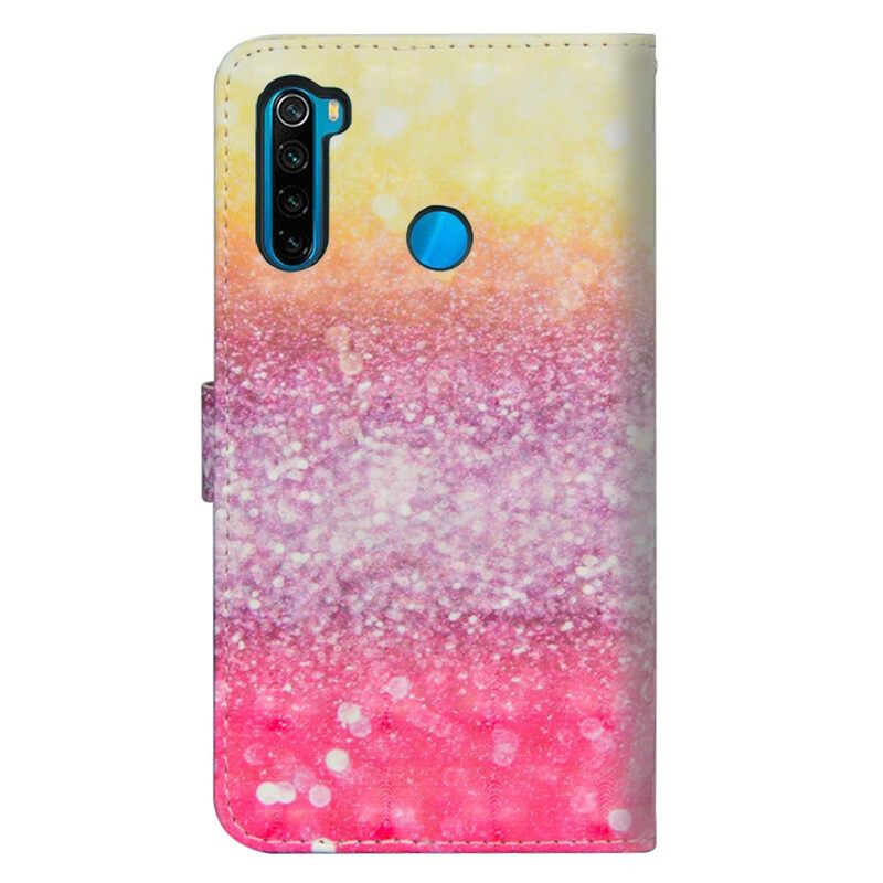 Nahkakotelo Xiaomi Redmi Note 8T Magenta Glitter Gradient