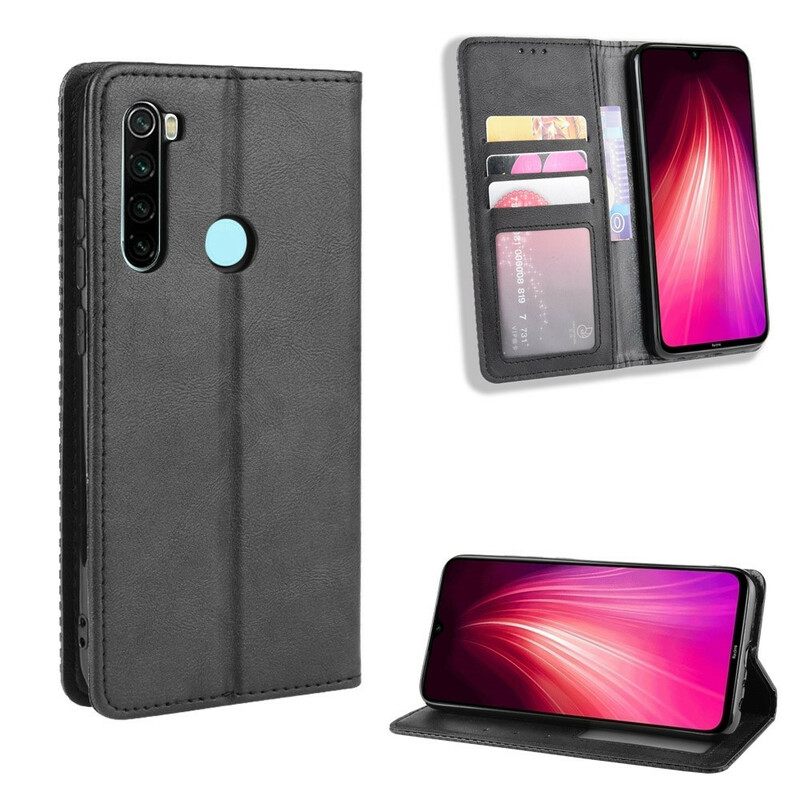 Puhelinkuoret Xiaomi Redmi Note 8T Kotelot Flip Tyylitelty Vintage-nahkaefekti