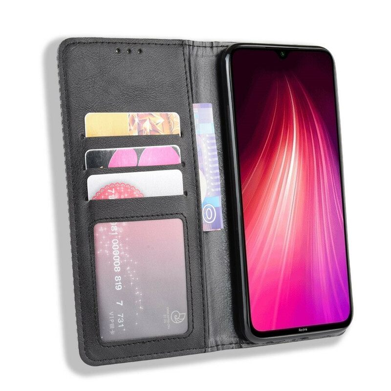 Puhelinkuoret Xiaomi Redmi Note 8T Kotelot Flip Tyylitelty Vintage-nahkaefekti