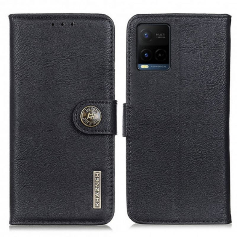 Flip Case Vivo Y33s / Y21 / Y21s Keinonahka Khazneh