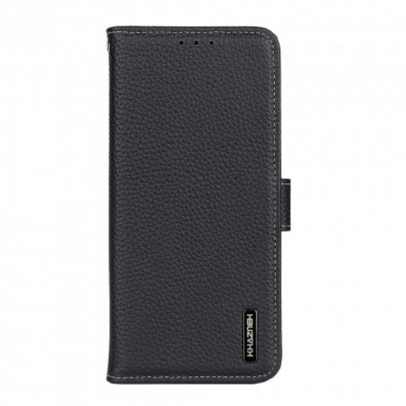 Flip Case Vivo Y33s / Y21 / Y21s Litchi Nahka Khazneh