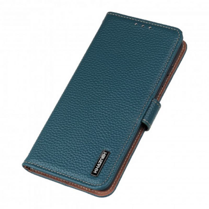 Flip Case Vivo Y33s / Y21 / Y21s Litchi Nahka Khazneh