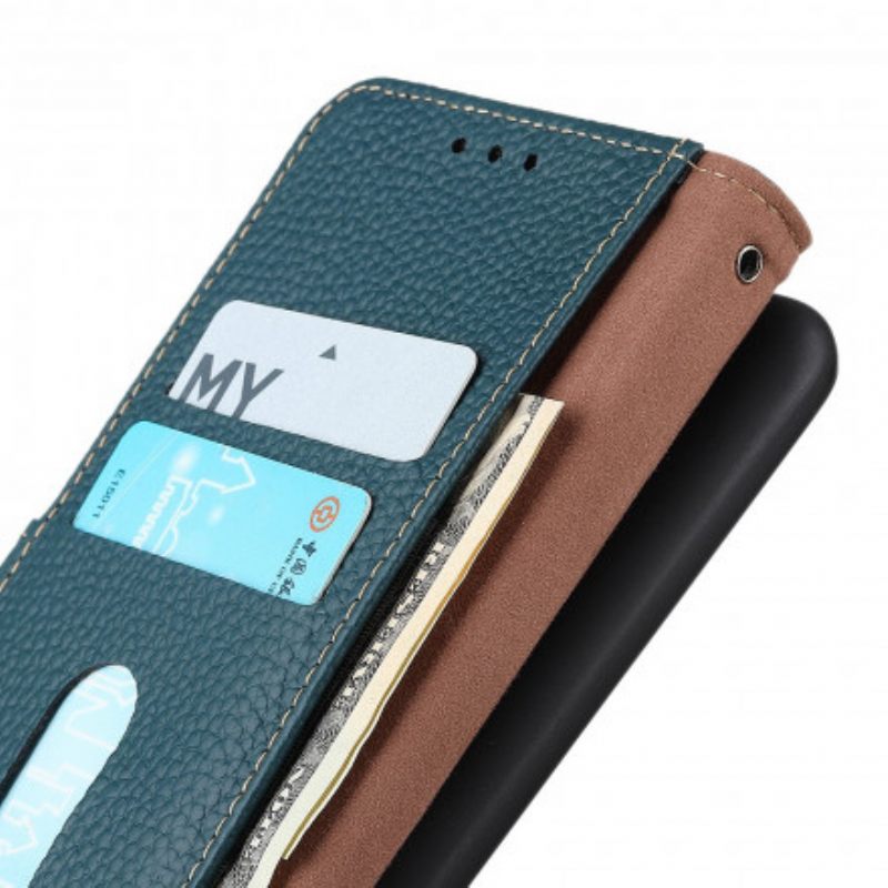 Flip Case Vivo Y33s / Y21 / Y21s Litchi Nahka Khazneh