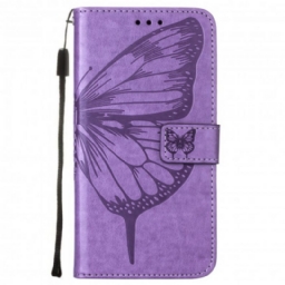 Kotelot Poco M3 Butterfly Design Kaulanauhalla