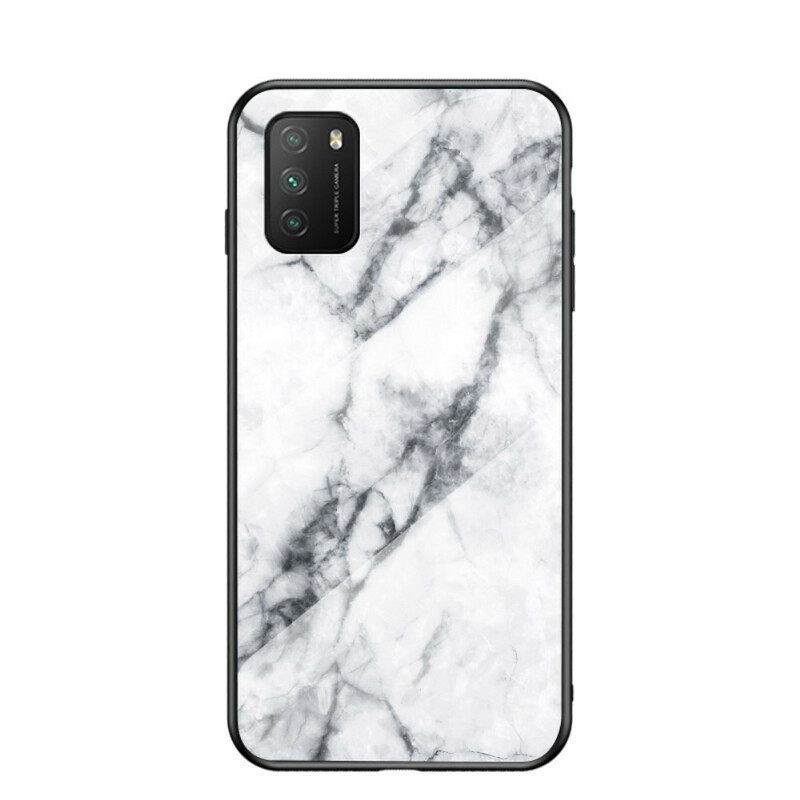 Kuori Poco M3 Tempered Glass Marble Colors