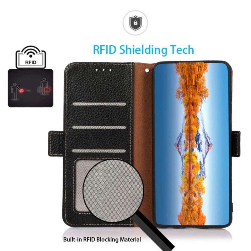 Flip Case Realme GT2 Pro Litchi Nahka Khazneh Rfid