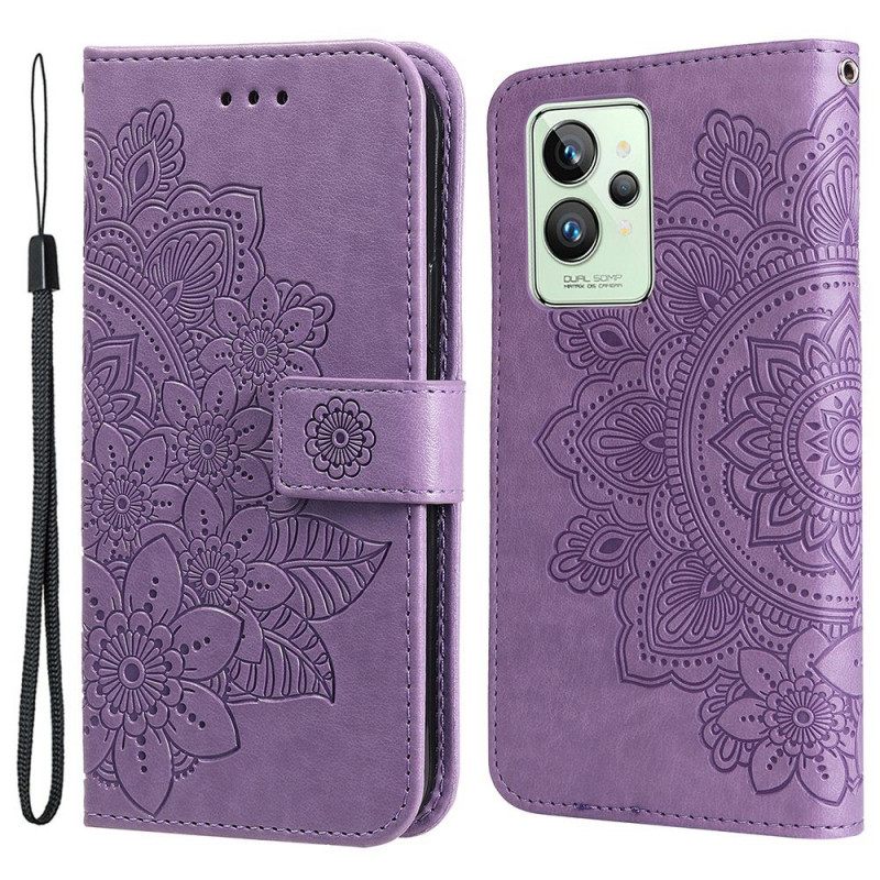 Flip Case Realme GT2 Pro Suojaketju Kuori Strappy Mandala