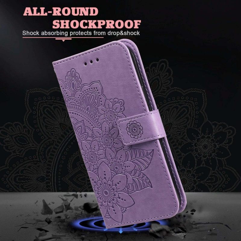 Flip Case Realme GT2 Pro Suojaketju Kuori Strappy Mandala