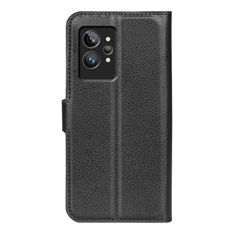 Nahkakotelo Realme GT2 Pro Classic Litchi Faux Leather