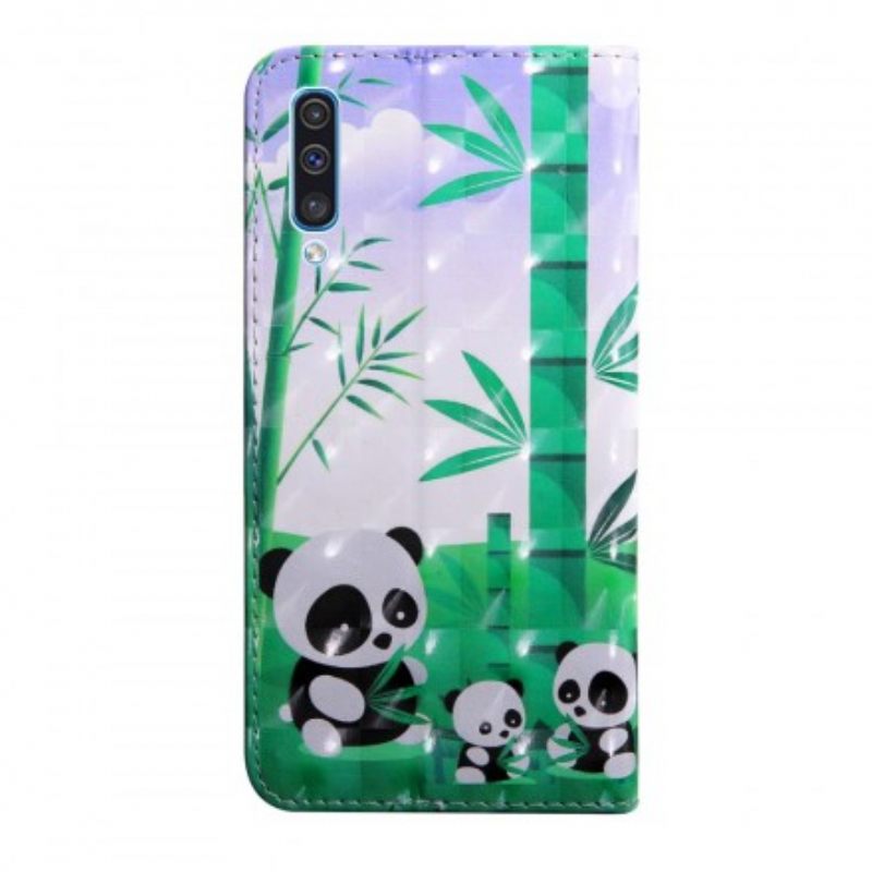 Flip Case Samsung Galaxy A50 Panda Perhe