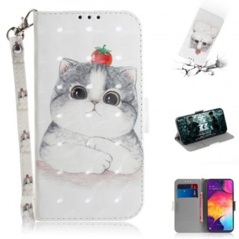 Flip Case Samsung Galaxy A50 Suojaketju Kuori Tomaatti Remmalla