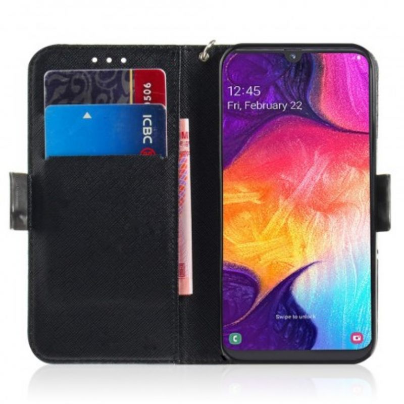 Kotelot Samsung Galaxy A50 Suojaketju Kuori Grey Thong Cat