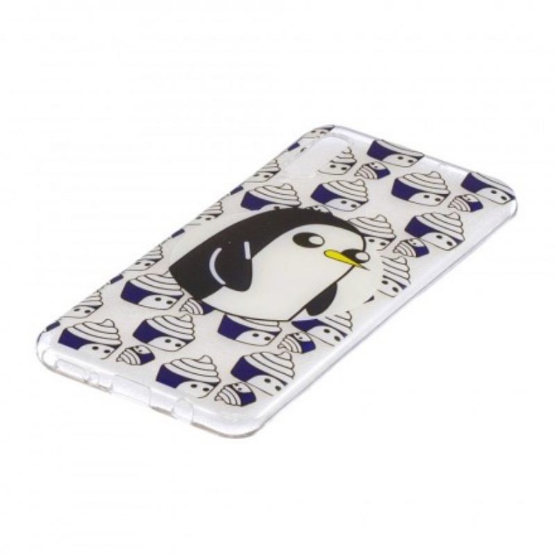 Kuori Samsung Galaxy A50 Transparent Penguins