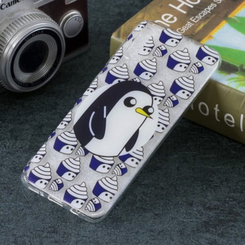 Kuori Samsung Galaxy A50 Transparent Penguins