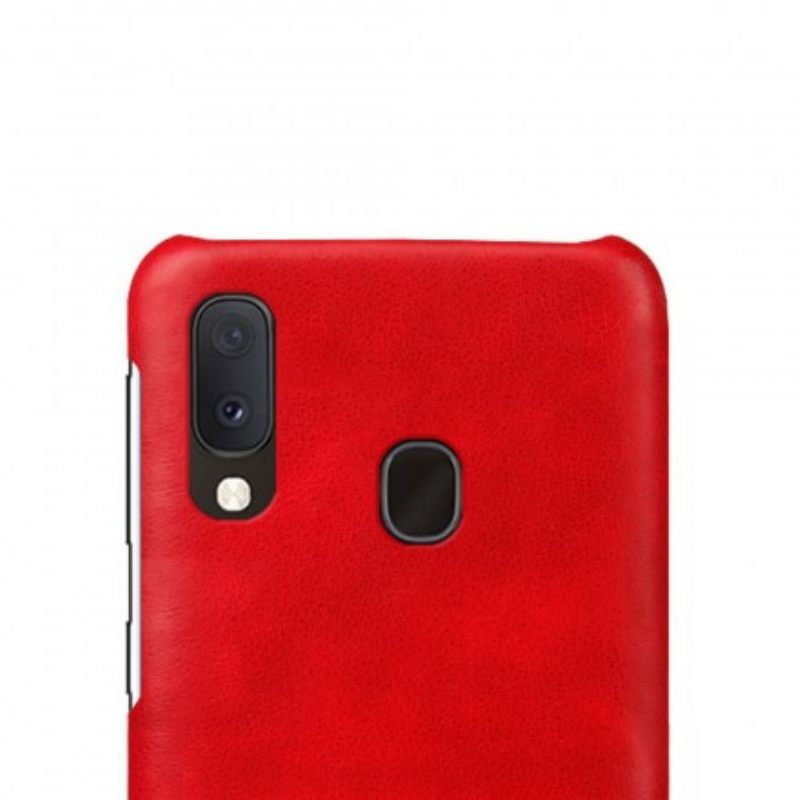 Case Samsung Galaxy A20e Litchi Performance Leather Effect