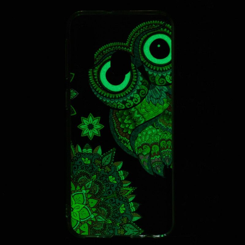 Case Samsung Galaxy A20e Owl Fluoresoiva Mandala