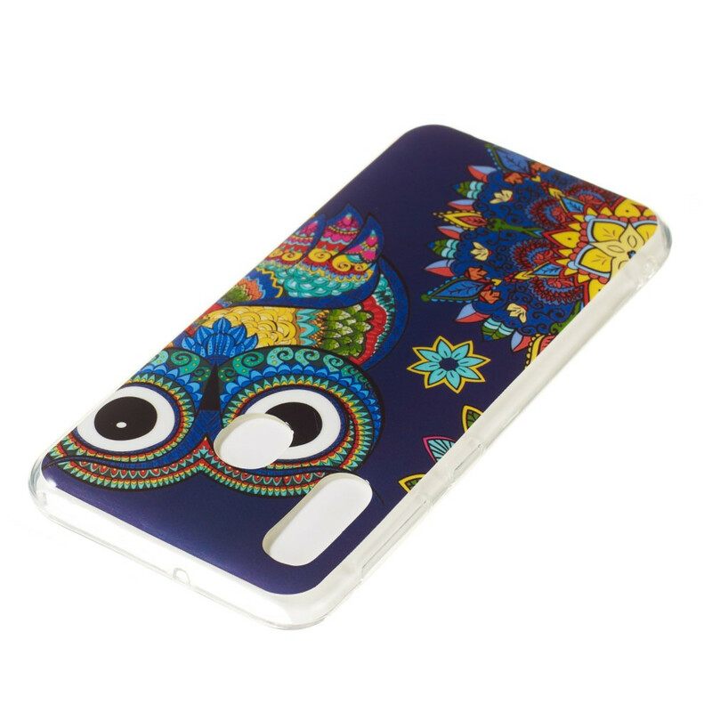 Case Samsung Galaxy A20e Owl Fluoresoiva Mandala