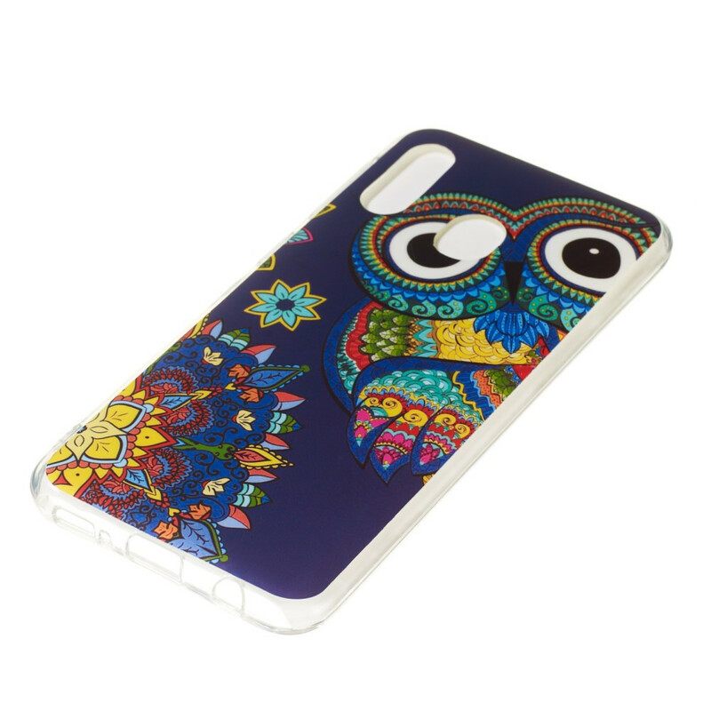 Case Samsung Galaxy A20e Owl Fluoresoiva Mandala