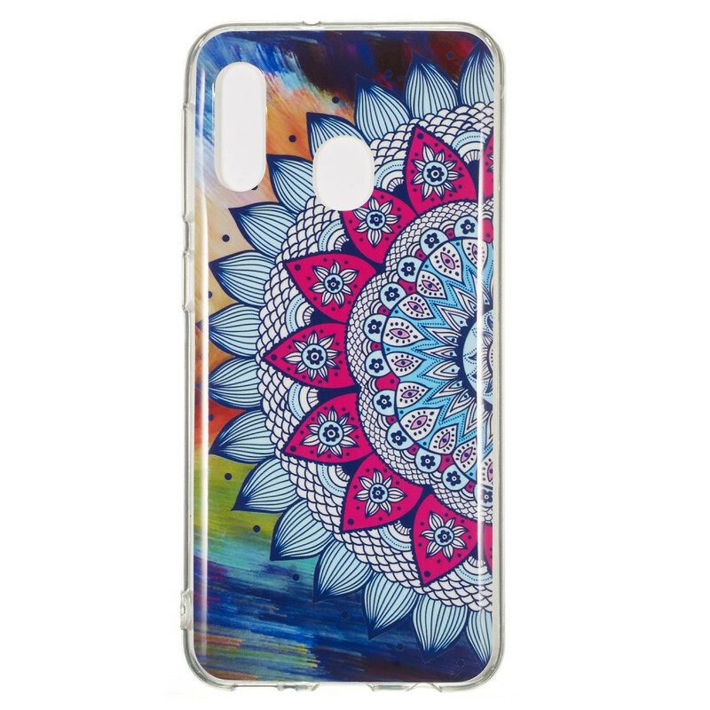 Case Samsung Galaxy A20e Värikäs Fluoresoiva Mandala