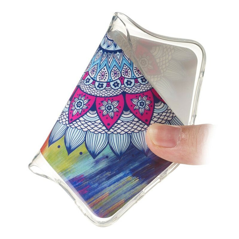 Case Samsung Galaxy A20e Värikäs Fluoresoiva Mandala